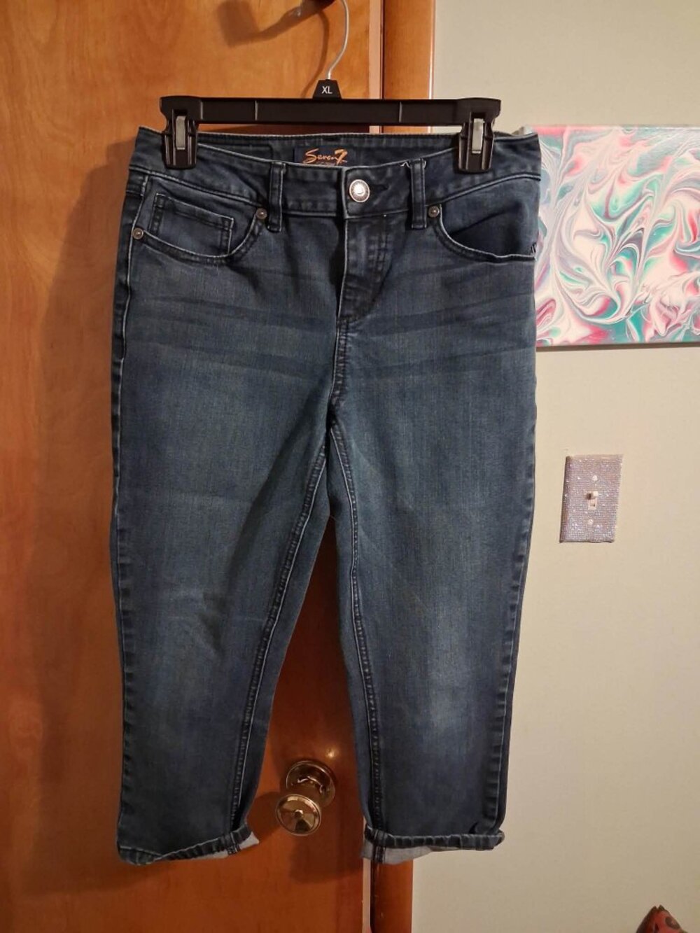 Seven7 Jeans Capri Crop Denim Size 6 Skinny